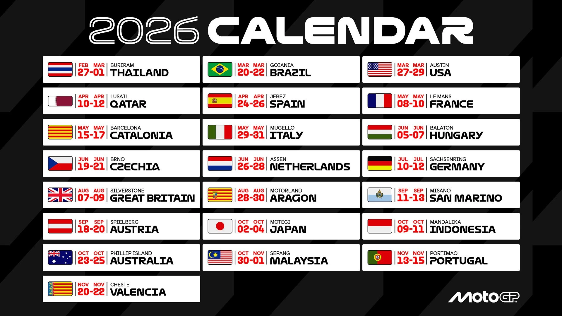 2026 MotoGP Takvimi Açıklandı