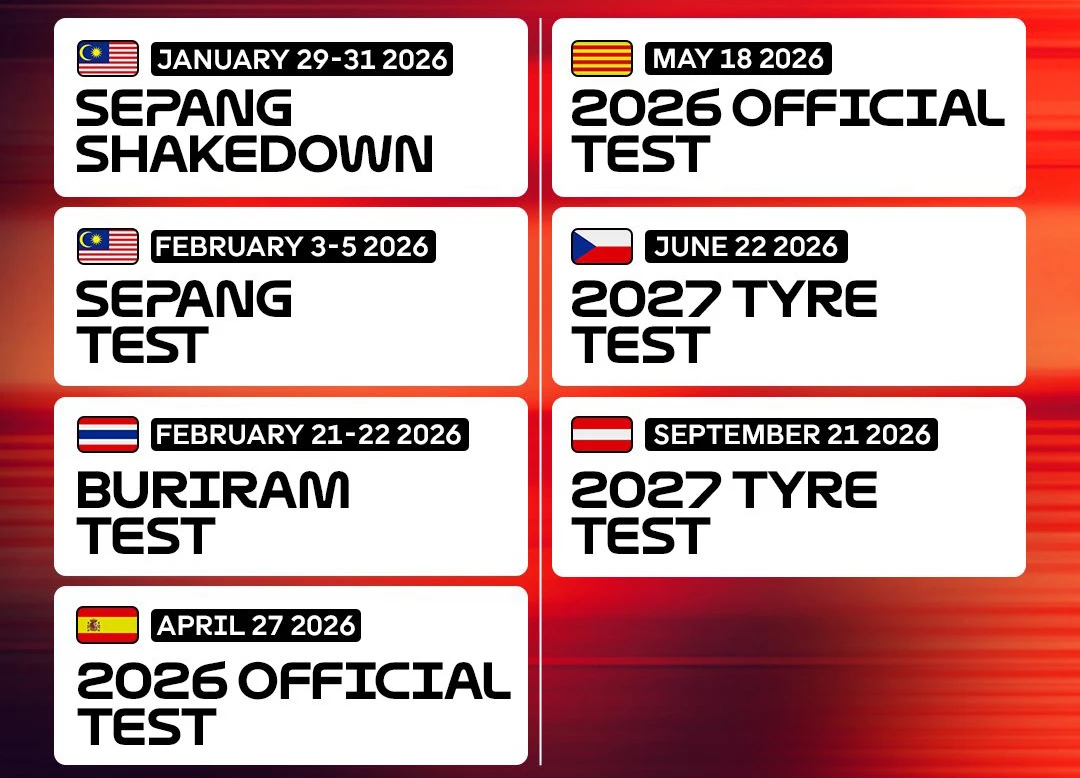 MotoGP 2026 sezon öncesi ve sezon içi test takvimi açıklandı