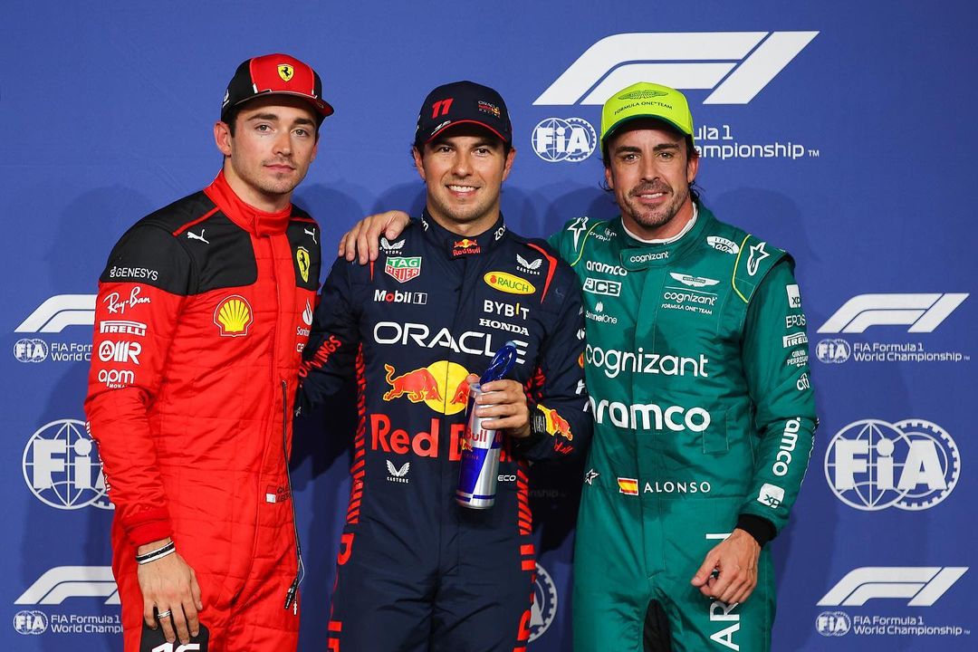 Lelclerc, Perez, Alonso yan yana